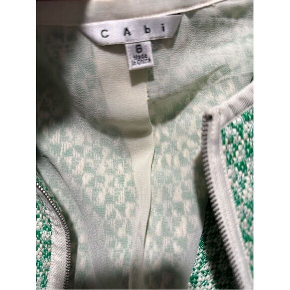Cabi Vintage retro style green and white blazer 6 - Picture 9 of 10